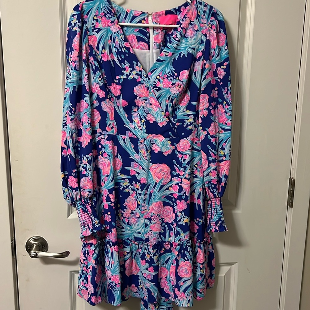 Lilly Pulitzer Long Sleeve Tie Dress